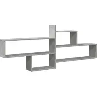 vidaXL Wandschap 167,5x18x68 cm bewerkt hout betongrijs