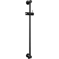Brauer Carving Inbouw Doucheset - Ronde Handdouche - 30cm Hoofdouche - Gebogen Wandarm - Glijstang - Mat Zwart - Messing - Kranen, Douchekranen, - Kranen, Douchekranen, Douchesets, Inbouw douchesets