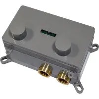 Brauer Brushed Carving thermostatische inbouw regendouche met drukknoppen SET 54 met 30 cm douchekop en plafondarm en staaf handdouche en doucheslang en wandaansluitbocht RVS geborsteld PVD