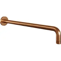Brauer Copper Carving complete inbouw regendouche set 16 met 30cm douchekop, gebogen muurarm, staafhanddouche en glijstang geborsteld koper PVD