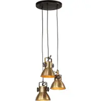 vidaXL Hanglamp, 25W, antiek messing, 30x30x100 cm, E27