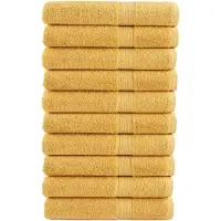 vidaXL Handdoeken SOLUND 10 st 600 g/m² 100x200 cm goudkleurig
