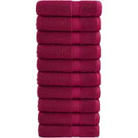 vidaXL Badhanddoeken SOLUND 10 st 600 g/m² 70x140 cm bordeauxrood