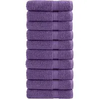 vidaXL Badhanddoeken SOLUND 10 st 600 g/m² 70x140 cm paars
