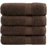 vidaXL Badhanddoeken SOLUND 4 st 600 g/m² 100x150 cm bruin