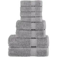 vidaXL 8-delige Handdoekenset SOLUND 600 g/m² grijs