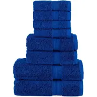 vidaXL 8-delige Handdoekenset SOLUND 600 g/m² blauw