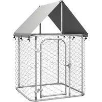 vidaXL Hondenkennel voor buiten met dak 100x100x150 cm
