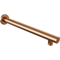 Brauer Carving Inbouw Doucheset - Ronde Handdouche - 30cm Hoofdouche - Rechte Wandarm - Wandsteun - Geborsteld Koper PVD - Messing - Kranen, - Kranen, Douchekranen, Douchesets, Inbouw douchesets