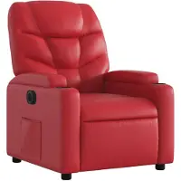 vidaXL Fauteuil verstelbaar elektrisch kunstleer rood