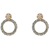 Go Dutch Label Day&Eve by Oorknoppen Cirkel Dubbele Rij Kralen Forest Green