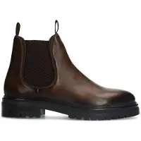 Manfield Bruine leren chelsea boots | Maat 40