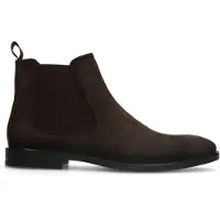 Manfield Bruine suède chelsea boots | Maat 44