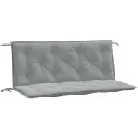 vidaXL Tuinbankkussens 2 st 120x50x7 cm stof gemêleerd lichtgrijs