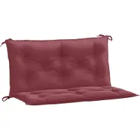vidaXL Tuinbankkussens 2 st 100x50x7 cm stof gemêleerd wijnrood