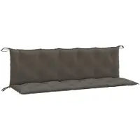 vidaXL Tuinbankkussens, 2 stuks, gemêleerd donkergrijs, 180x50x7 cm, stof