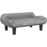 vidaXL Hondenbed, lichtgrijs, 70x40x24 cm, fluweel