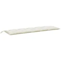 vidaXL Tuinbankkussen 180x50x7 cm stof gemêleerd crèmekleurig