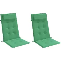 vidaXL Stoelkussens 2 st hoge rug oxford stof groen