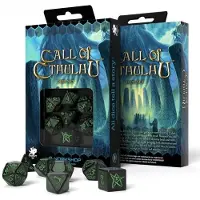 Q-workshop SCTH21 - Call of Cthulhu - Würfelset, Schwarz & Grün (7)