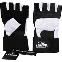 Legend Sports Fitness handschoenen leder Heren/Dames Zwart-Wit Leer
