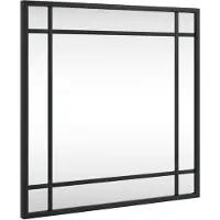 vidaXL Wandspiegel vierkant 40x40 cm ijzer zwart