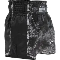 Legend Sports Kickboks Broekje Kind/Volwassene Camo Black Satijn
