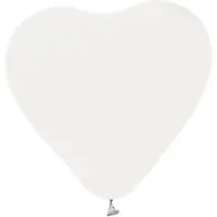 We Fiesta 6 hartvormige Ballonnen 12″ Wit - Thema Feest Party Ballon Liefde