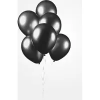 We Fiesta 10 Balloons 12″ metallic zwart - Thema Feest Party Ballon