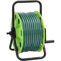 vidaXL Slanghaspel met 30 m slang vrijstaand PVC groen