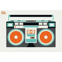Living Walls Fotobehang ARTist Ghetto Blaster (set, 4-delig)