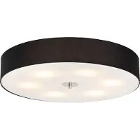 QAZQA Landelijke plafondlamp zwart 70 cm - Drum