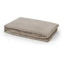 Sleeptime Velvet Hoeslaken - taupe - 180x200 cm