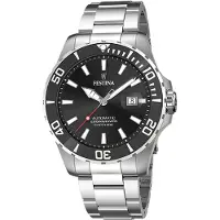 Festina Stijlvol Heren F20531/4 Zwart en Zilver Horloge