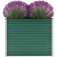 vidaXL Tuinverhoger, verzinkt staal, 100x40x77 cm, groen