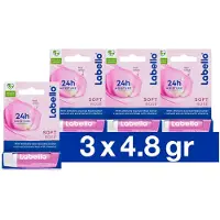 Labello 3x Lippenbalsem Blister Soft Rose 4,8 gr