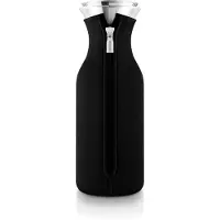 Eva Solo Fridge karaf 1 liter glas zwart 3-delig