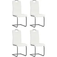 vidaXL Eetkamerstoelen 43x55x100 cm kunstleer wit 4 st online kopen