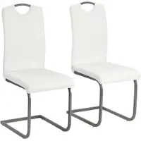 vidaXL Eetkamerstoelen 43x55x100 cm kunstleer wit 2 st online kopen