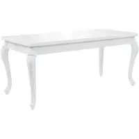 vidaXL Eettafel 179x89x81 cm hoogglans wit