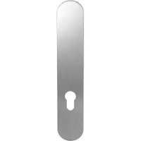 GPF bouwbeslag GPF Gatdeel langschild afgerond 218x40x8.5mm zonder krukgat PC72