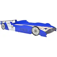 vidaXL Kinderbed raceauto blauw 90x200 cm