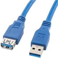 Lanberg CA-US3E-10CC-0018-B USB-A VERLÄNGERUNGSKABEL M/W 3.0 1.8M BLAU