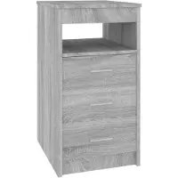 vidaXL Ladekast 40x50x76 cm bewerkt hout grijs sonoma eikenkleurig