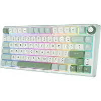 Royal RKR75 - RGB Mechanisch Gaming Toetsenbord - Foam Touch - Sky Cyan - USB - Hot Swappable Switch - Silver Switches - Inclusief Stofkap