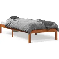 vidaXL Bedframe zonder matras massief grenenhout wasbruin 90x200 cm