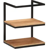 vidaXL Wandschap 40x30x50 cm massief acaciahout en ijzer