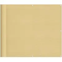vidaXL Balkonscherm 90x500 cm 100% oxford polyester zandkleurig