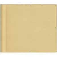 vidaXL Balkonscherm 90x400 cm 100% oxford polyester zandkleurig