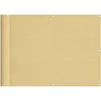 vidaXL Balkonscherm 75x600 cm 100% oxford polyester zandkleurig